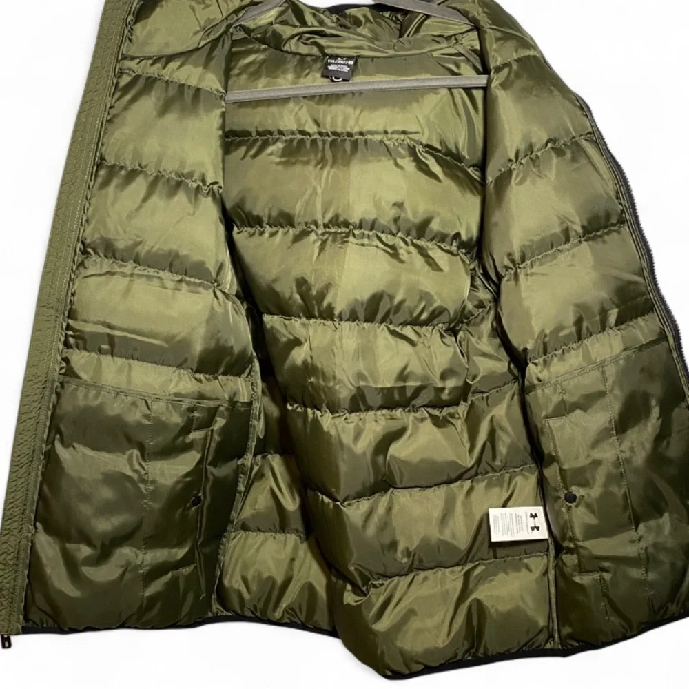 Under Armour Boys Pronto Puffer Jacket YXL NWT Storm ColdGear Marine OD Green